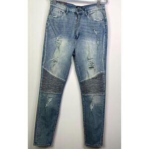 New Fashion Nova Y2K Never Have I Ever High Waist Grunge Jeans Women's 13